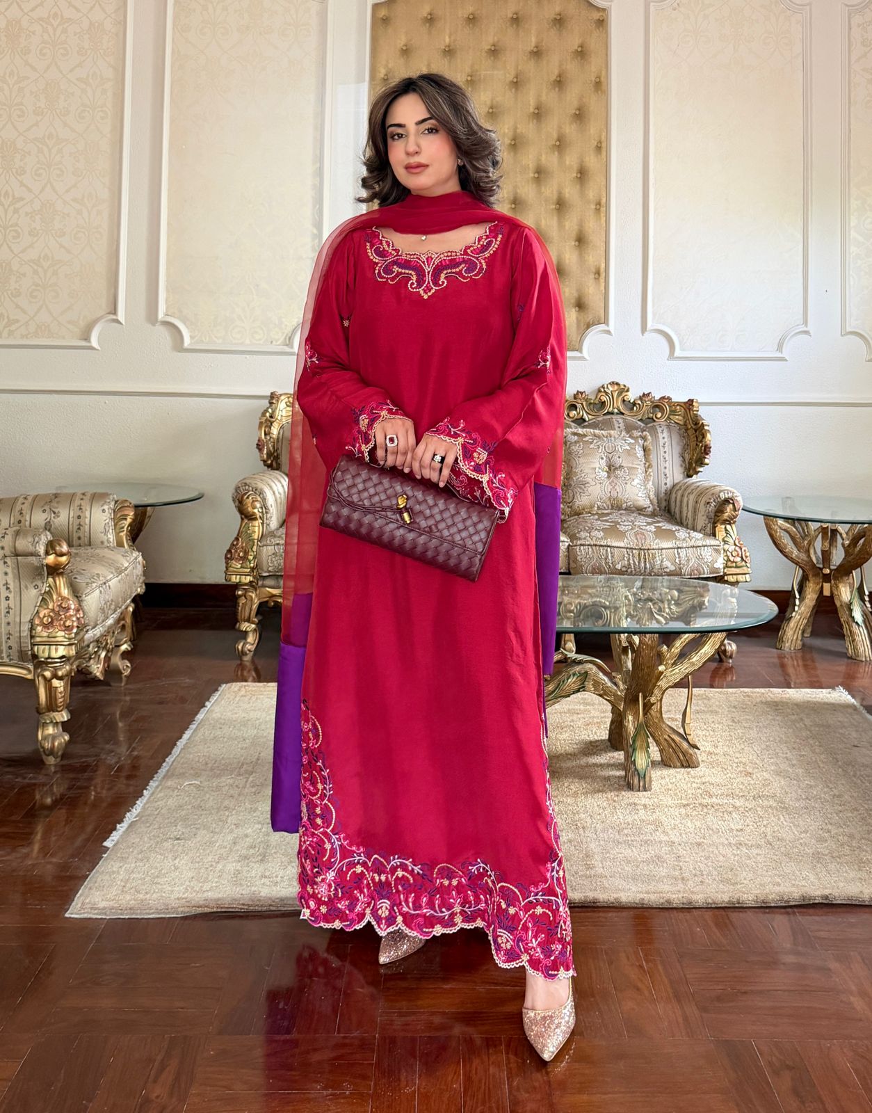 Red zinia kaftan - Image 7