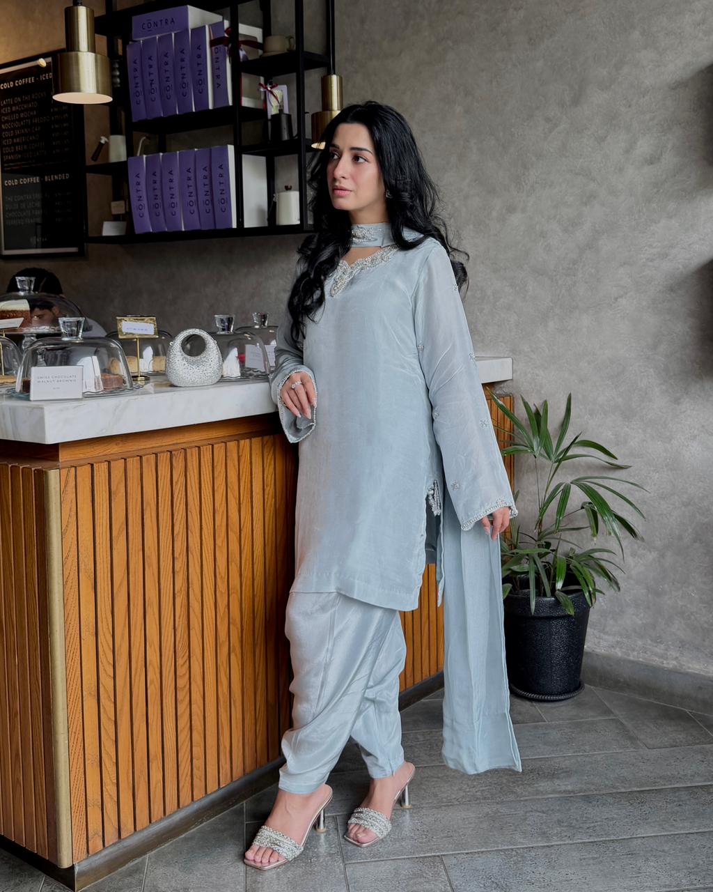 Dusty silver